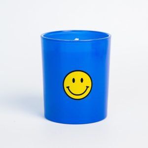 Smiley kaars - Blauw